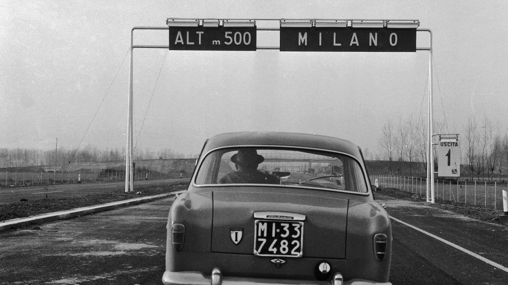 Fedele-Toscani-Autostrada-del-Sole-in-costruzione-1958