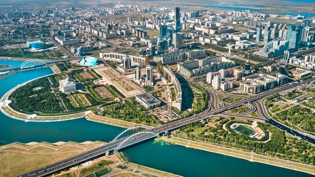 Nur-sultan,,Kazakhstan,-,May,10,2021:,Aerial,View,Of,Kazakhstan